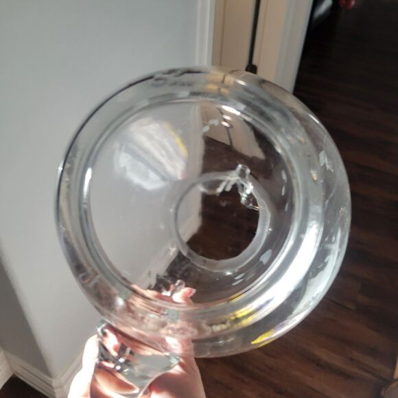 Vintage Princess House Heritage Handblown Etched Crystal Drinking Pitcher 10" - Picture 6 of 10